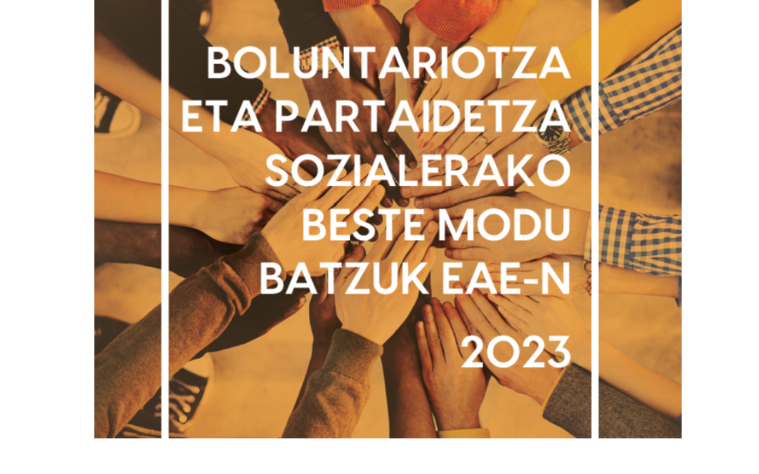 EAEko 2023ko boluntariotzari eta gizartean parte hartzeko beste modu batzuei buruzko azterlana.
