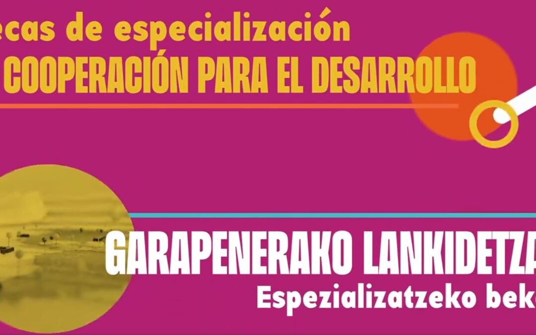 Garapenerako lankidetzan profesionalak espezializatzeko bekak (Lankidetzarako eta Elkartasunerako Euskal Agentzia).