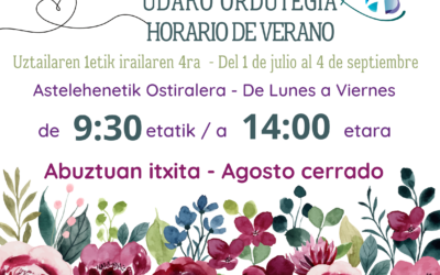 AVISO: Horario de verano.